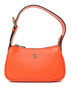 Goatskin Mini Aphrodite Shoulder Bag Orange
