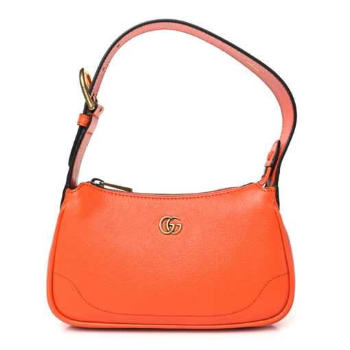 Goatskin Mini Aphrodite Shoulder Bag Orange