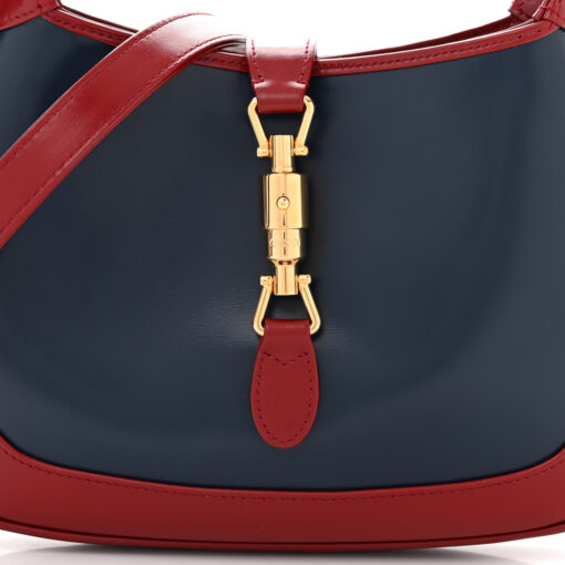 Boarded Dyana Lux Calfskin Bi-Color Small Jackie 1961 Hobo Blue Agata New Cherry Red