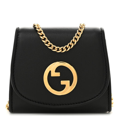 Roxy Calfskin Medium Blondie Chain Wallet Black