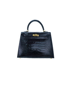 Kelly 25 – Nile Crocodile Leather in Black