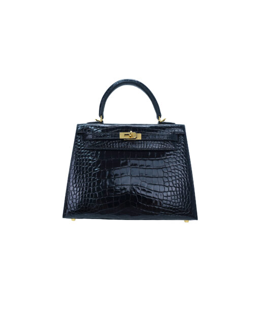 Kelly 25 – Nile Crocodile Leather in Black