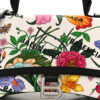 Balenciaga X GUCCI Canvas Boarded Plutone Calfskin Flora Logo Print Small Hourglass Top Handle Bag White Multicolor Black