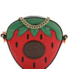 Textured Dollar Calfskin Retro Interlocking G Fruttini Strawberry Mini Crossbody