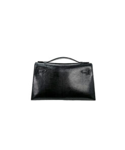 Kelly Pochette Lizard Bag – Black