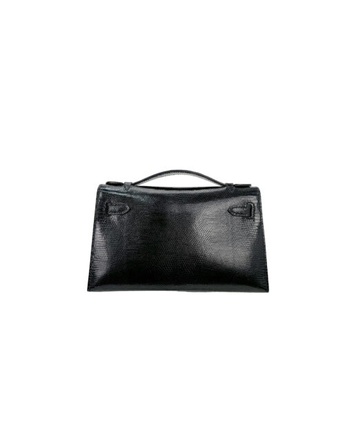 Kelly Pochette Lizard Bag – Black