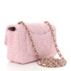 Tweed Quilted Mini Rectangular Flap – Pink