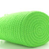 Nylon Lambskin Woven Mini Ibiza Basket With Strap Acid Green