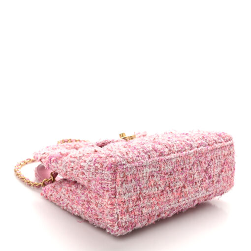 Tweed Quilted Nano Kelly Shopper – Pink