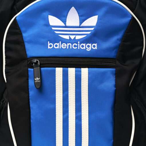 Balenciaga X ADIDAS Recycled Nylon Backpack Black Blue