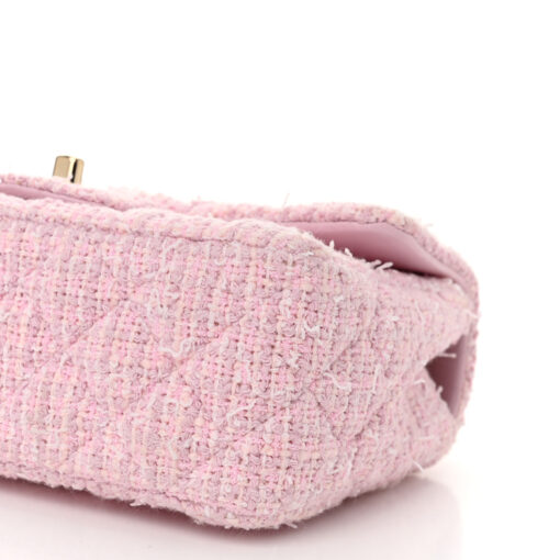 Tweed Quilted Mini Rectangular Flap – Pink