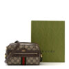 GG Supreme Monogram Web Mini Ophidia Shoulder Bag Brown