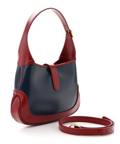 Boarded Dyana Lux Calfskin Bi-Color Small Jackie 1961 Hobo Blue Agata New Cherry Red