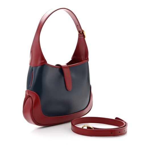 Boarded Dyana Lux Calfskin Bi-Color Small Jackie 1961 Hobo Blue Agata New Cherry Red
