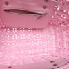 Faux Calfskin Braided Varnished XS Bistro Basket Candy Pink