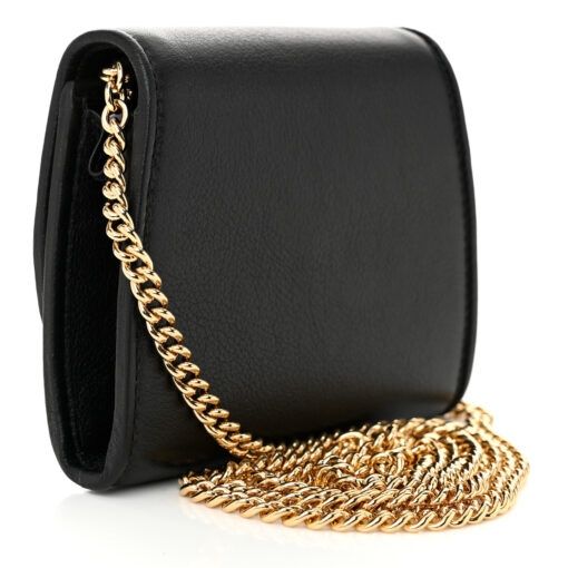 Roxy Calfskin Medium Blondie Chain Wallet Black