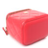 Caviar Quilted Mini Vanity Case With Chain – Red