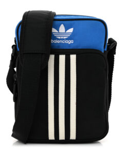 Balenciaga X ADIDAS Nylon Messenger Bag Black Blue