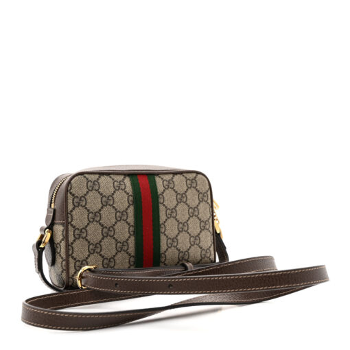 GG Supreme Monogram Web Mini Ophidia Shoulder Bag Brown