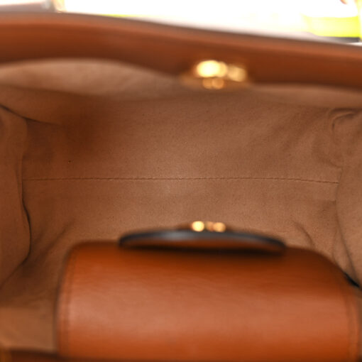 Wonka Grain Calfskin Mini Diana Tote Bag Cuir Yellow Fluo