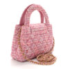 Tweed Quilted Nano Kelly Shopper – Pink