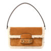 Suede Shearling Horsebit Mini 1955 Shoulder Bag Honey Beige Milk
