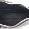 Metallic Calfskin Crocodile Embossed Crystal Le Cagole Shoulder Bag XS Gunmetal