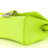 Semi Shiny Calfskin Crocodile Embossed Hourglass Top Handle Bag Mini Fluo Yellow