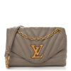 Calfskin LV New Wave Chain Bag MM Taupe