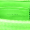 Nylon Lambskin Woven Mini Ibiza Basket With Strap Acid Green