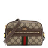 GG Supreme Monogram Web Mini Ophidia Shoulder Bag Brown