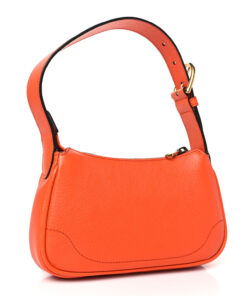 Goatskin Mini Aphrodite Shoulder Bag Orange