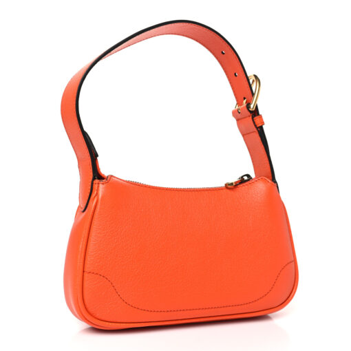 Goatskin Mini Aphrodite Shoulder Bag Orange