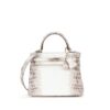 Blanc Matte Himalaya Niloticus Crocodile Kelly 25 Retourné Palladium Hardware, 2022