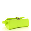 Semi Shiny Calfskin Crocodile Embossed Hourglass Top Handle Bag Mini Fluo Yellow