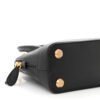 Signature Grained Calfskin XXS Ville Top Handle Bag Black White