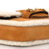 Suede Shearling Horsebit Mini 1955 Shoulder Bag Honey Beige Milk