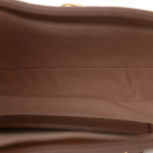 GG Supreme Monogram Azalea Calfskin Web Mini Jackie 1961 Hobo Beige Ebony Brown Sugar