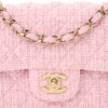 Tweed Quilted Mini Rectangular Flap – Pink