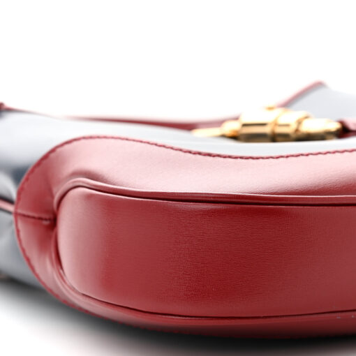 Boarded Dyana Lux Calfskin Bi-Color Small Jackie 1961 Hobo Blue Agata New Cherry Red
