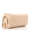 Caviar Quilted Toiletry Case With Chain Beige