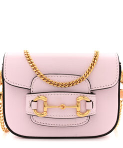 Calfskin Horsebit 1955 Super Mini Crossbody Bag Light Pink
