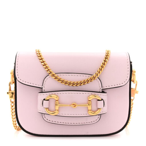 Calfskin Horsebit 1955 Super Mini Crossbody Bag Light Pink