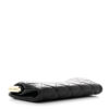 Lambskin Quilted Frame Clutch With Chain Black