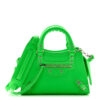 Grained Calfskin Neo Classic Silver Hardware Mini City Fluo Green