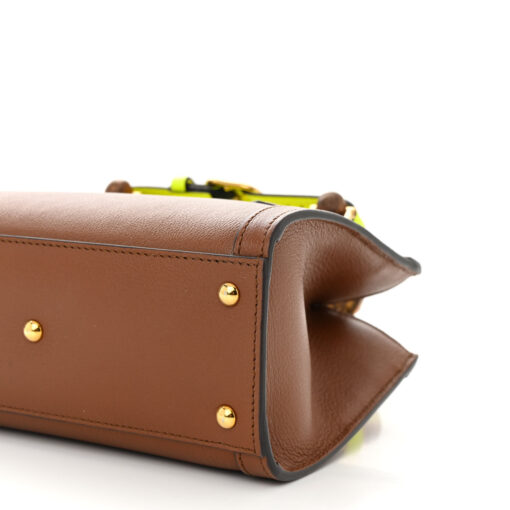 Wonka Grain Calfskin Mini Diana Tote Bag Cuir Yellow Fluo