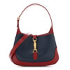 Boarded Dyana Lux Calfskin Bi-Color Small Jackie 1961 Hobo Blue Agata New Cherry Red