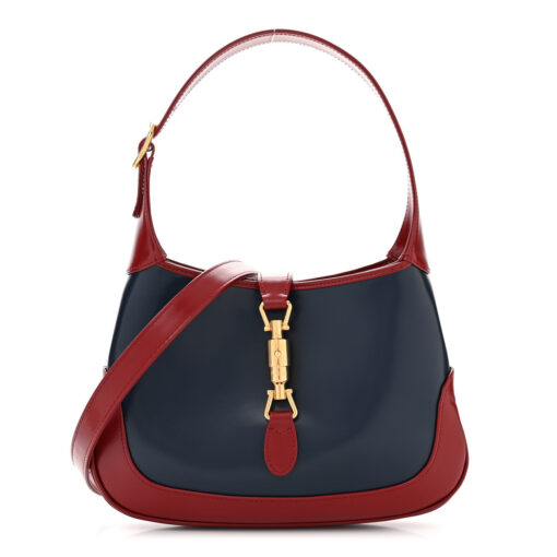 Boarded Dyana Lux Calfskin Bi-Color Small Jackie 1961 Hobo Blue Agata New Cherry Red