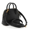 Signature Grained Calfskin XXS Ville Top Handle Bag Black White