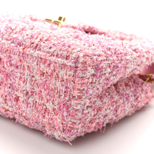 Tweed Quilted Nano Kelly Shopper – Pink